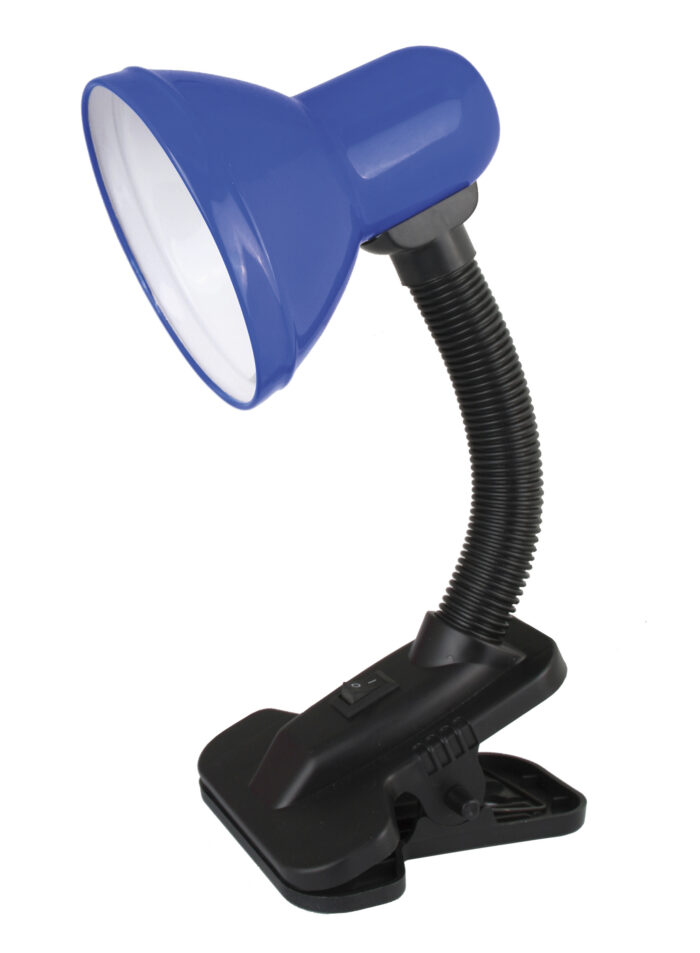 Ultraflash UF-320P C06 синий (Светильник настольный с прищепкой 230В, 60Вт, E27)