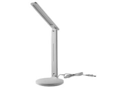Ultraflash UF-812 C01 белый (Led, светильник настольный, 7Вт, 4500К, 3 ур.яркости, кожа)