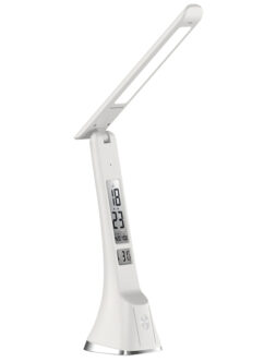 Ultraflash UF-821 C01 белый (Led, светильник настольный, 7Вт, дисплей,смена цвет.темп, кожа)