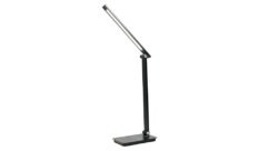 Ultraflash UF-834 C02 черный (Led св-к настольный, 8Вт, 5 ССТ, диммируемый, ночник, таймер, зарядка)