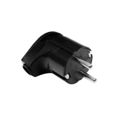 Volsten S2-PZ1 Black 16А Вилка угловая чёрная с/з