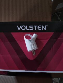 Volsten S2-PZ11 White 16А Вилка угловая с кольцом белая с/з