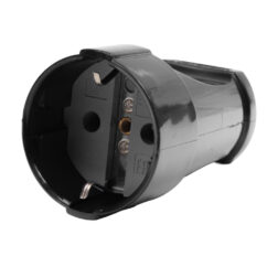 Volsten S1-MZ12 Black 16А Розетка штепсельная чёрная с/з