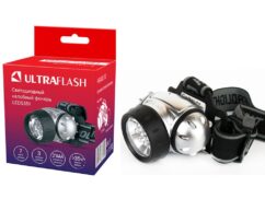 Ultraflash LED5351 (фонарь налобный, металлик, 7LED, 3 реж, 3XR03, пласт, коробка)
