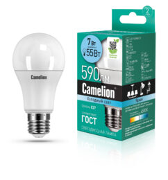 Camelion  LED7-A60/845/E27 (Эл.лампа светодиодная 7Вт 220В)
