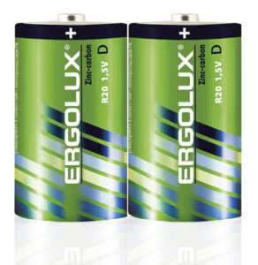 Ergolux R20 SR-2 (R20SR2, батарейка 1.5В)
