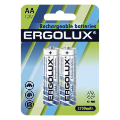 Ergolux AA-2700mAh Ni-Mh BL-2 (NHAA2700BL2, аккумулятор,1.2В)