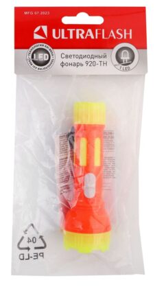 Ultraflash 920-TH  (фонарь, красный, 1LED, линза, 1 реж., 3xAG3 в компл., пластик, блистер-пакет)