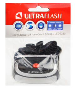 Ultraflash LED5380 (фонарь налобный, черный, 3 Ватт COB LED, 3 реж, 3 x R03, пласт, пакет)