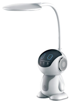 Camelion KD-858 C01 белый+серый LED(Свет-к наст.8 Вт,230В,500 лм,сенс.рег.ярк и цвет.темп)