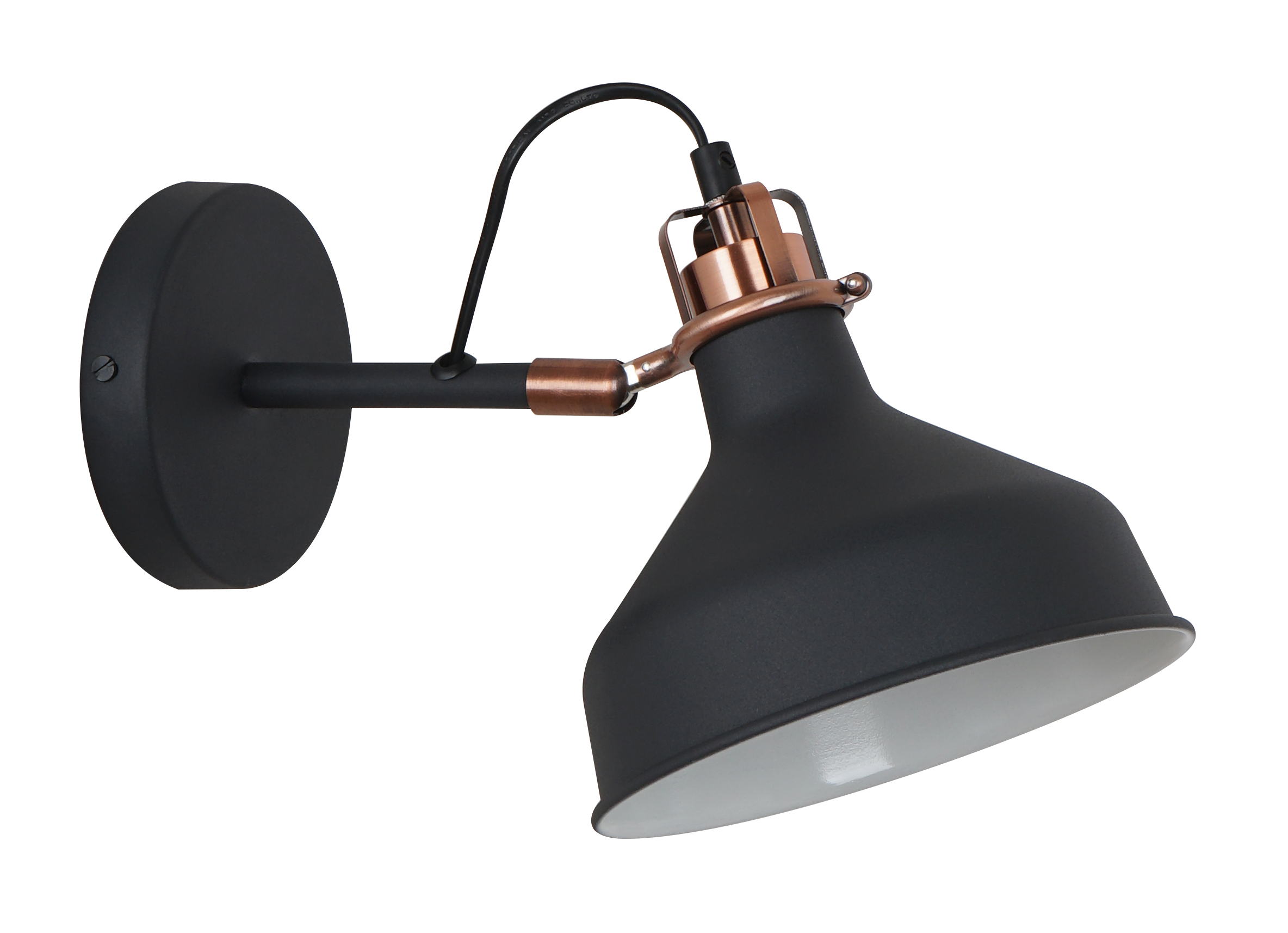 Camelion WML-425 C62 черный + медь (Светильник настенный Amsterdam,1х E27, 40Вт, 230В, металл)