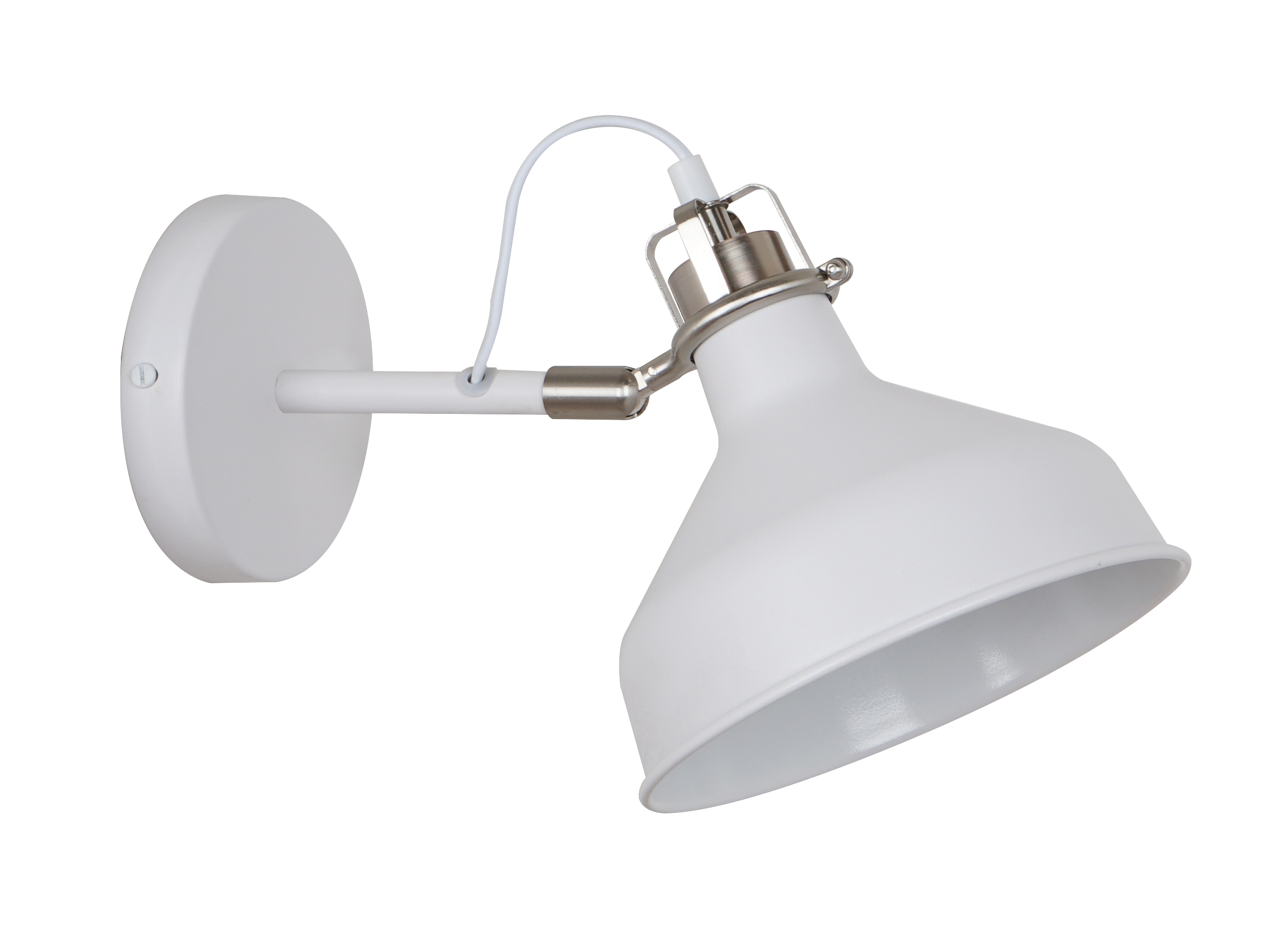 Camelion WML-425 C71 Белый + хром (Светильник настенный Amsterdam,1х E27, 40Вт, 230В, металл)