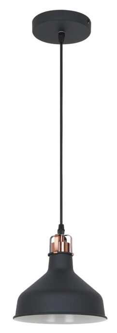 Camelion PL-425S C62 черный + медь (Светильник подвесной Amsterdam, 1х E27, 60Вт, 230В, металл)