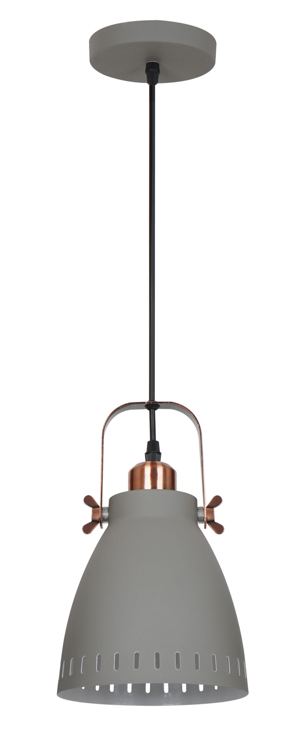 Camelion PL-428S-1 C73 Cерый + медь (Светильник подвесной New York, 1х E27, 40Вт, 230В, металл)