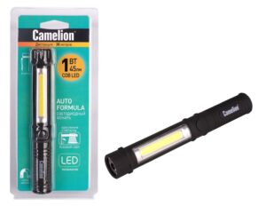 Сamelion LED51521 (фонарь-ручка, COB LED+1W LED, 3XR03, пластик, магнит, клипса, блистер)