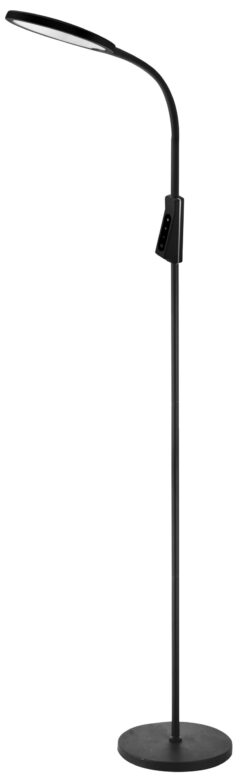 Camelion KD-836F C02 черный LED(Свет-к напольный, 13Вт, 230В,850лм,сенс.рег.ярк и цвет.темп.)