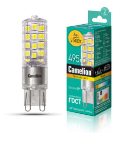 Camelion LED6-G9-NF/830/G9 (Эл.лампа светодиодная 6Вт 220В)