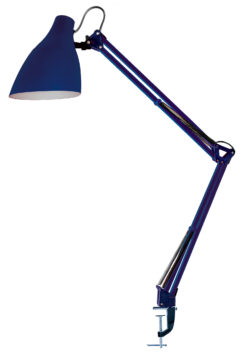 Camelion KD-335  C23 темно-синий (Свет-к настольн.с метал. струбциной, 230V, 40W, E27) АКЦИЯ!!!