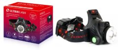 Ultraflash E1336 (фонарь налоб акк 3,7В, черный, LD, 4 Ватт, фокус, 2 ак 4 реж, сенсор, бокс)