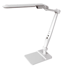Camelion KD-831 C01 бел LED (Свет-к наст.10 Вт,230В, осн+струбц.,600 лм,сенс.рег.ярк и цвет.тем)
