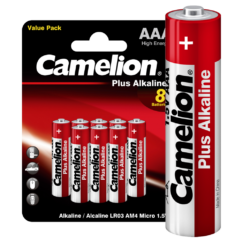 Camelion Plus Alkaline LR03 5+3 (LR03-BP5+3, мизинчиковая батарейка ААА 1.5В)