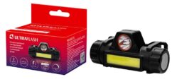 Ultraflash E1340 (фонарь налоб.аккум 3,7В,димм.,черный, XPE + COB LED, 3 Ватт, 2 реж., магнит, бокс)