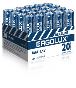 Ergolux Alkaline LR03 BP-20 (ПРОМО, LR03 BP20, мизинчиковая батарейка ААА 1.5В)