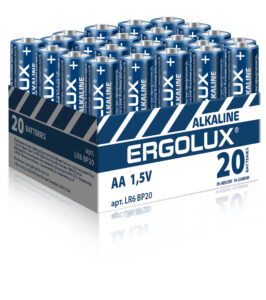 Ergolux Alkaline LR6 BP-20 (ПРОМО, LR6 BP20, пальчиковая батарейка 1.5В)