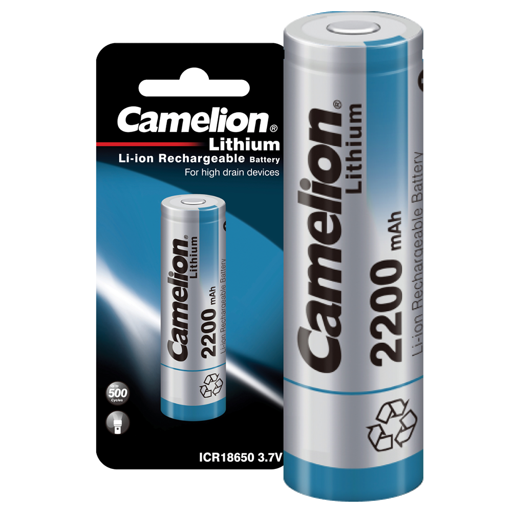 Camelion ICR18650 2200 mah (ICR18650F-22BP1, аккумулятор, 3.7 V, Li-Ion/ LiCoO2)