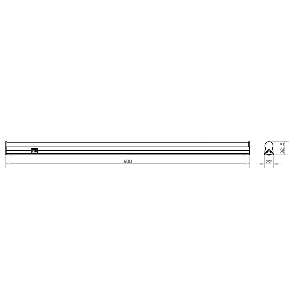 Remfort LWL-4017-01 (LED линейный, 60 см, с кнопкой)