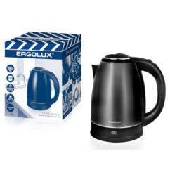ERGOLUX ELX-KS05-C02 черный ПРОМО (чайник нерж.сталь, 1.8л, 220-240В, 1600 Вт)