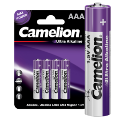 Camelion Ultra LR03 BL-4 (LR03-BP4UT, мизинчиковая батарейка ААА 1.5В)