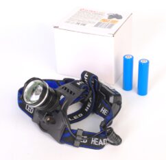 Ultraflash LED5337  (фонарь налоб акк 3,7В, черн., 1LED, 5 Вт, фокус, 2 ак. 3 реж, USB, бокс са)