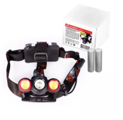 Ultraflash LED5338  (фонарь налоб акк 3,7В, черн., 3LED, 5 Вт, фокус, 2 ак. 4 реж, USB, бокс са)