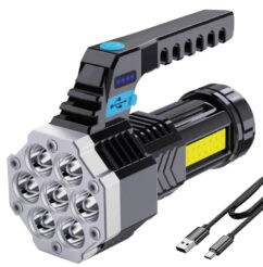 Ultraflash LED53404 (фонарь аккум. 4В, черный, 7LED+COB, 3 Вт, 4 реж, Micro-USB, бокс)