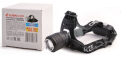 Ultraflash LED5339  (фонарь налоб акк 3,7В, черн., LED+синий LED, 5 Вт, фокус, 2 ак. 4 реж, USB, са)