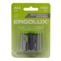 Ergolux AAA-1100mAh Ni-Mh BL-6 (NHAAA1100BL6, аккумулятор,1.2В)