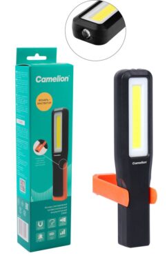 Camelion E1440 (фонарь акк., 3,7В, черн., 17xSMD+красн +LED, 3 реж., Type-C, магн., пластик, кор.)