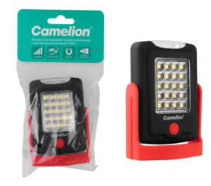 Сamelion E1442 (фонарь универс., LED+SMD, черн / красн., 3XR03, магн,, пласт., блистер-пакет)