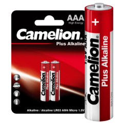 Camelion Plus Alkaline LR03 BL-2 (LR03-BP2, мизинчиковая батарейка ААА 1.5В)