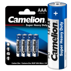 Camelion Blue R03 BL-4 (R03P-BP4B, мизинчиковая батарейка ААА 1.5В)