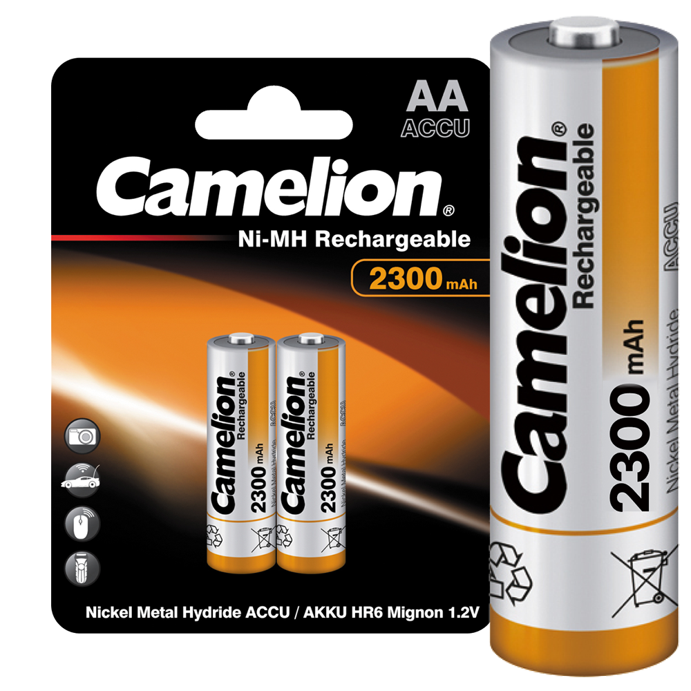 Camelion AA-2300mAh Ni-Mh BL-2 (NH-AA2300BP2, аккумулятор,1.2В)