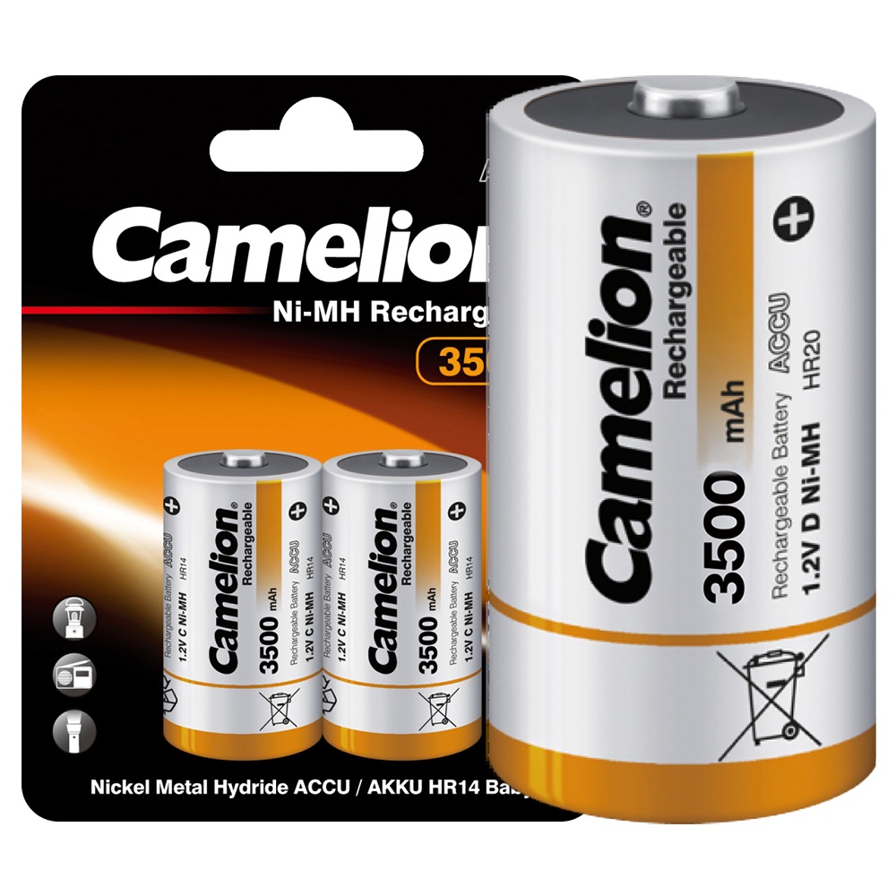Camelion C- 3500mAh Ni-Mh BL-2 (NH-C3500BP2, аккумулятор,1.2В)