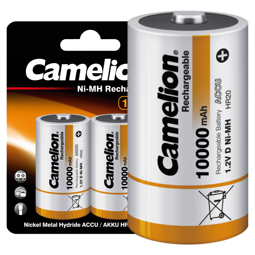 Camelion D-10000mAh Ni-Mh BL-2 (NH-D10000BP2, аккумулятор,1.2В)