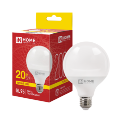 Лампа светодиодная LED-GL95-VC 20Вт 230В Е27 3000К 2000Лм 95мм IN HOME