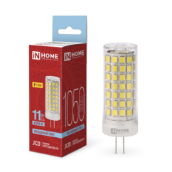 Лампа светодиодная LED-JCD 11Вт 230В G4 6500К 1050Лм IN HOME