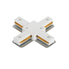Коннектор X-тип XRB-WH для шинопровода RB белый IN HOME