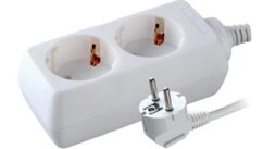 Volsten S 2x3-Z (э/удл., земля 2 гн. 3 м., 10А, 2200 Вт, ПВС 3х0,75)