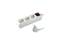 Volsten S 3x3-ZDV (э/удл., земля, выключ.,дети, 3 гн. 3 м., 10А, 2200 Вт, ПВС 3х0.75)