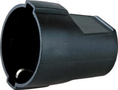 Volsten S1-MZ Розетка штепсельная черная с/з (2 шт.)